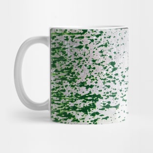 Green Spatter Paint On Metal Mug